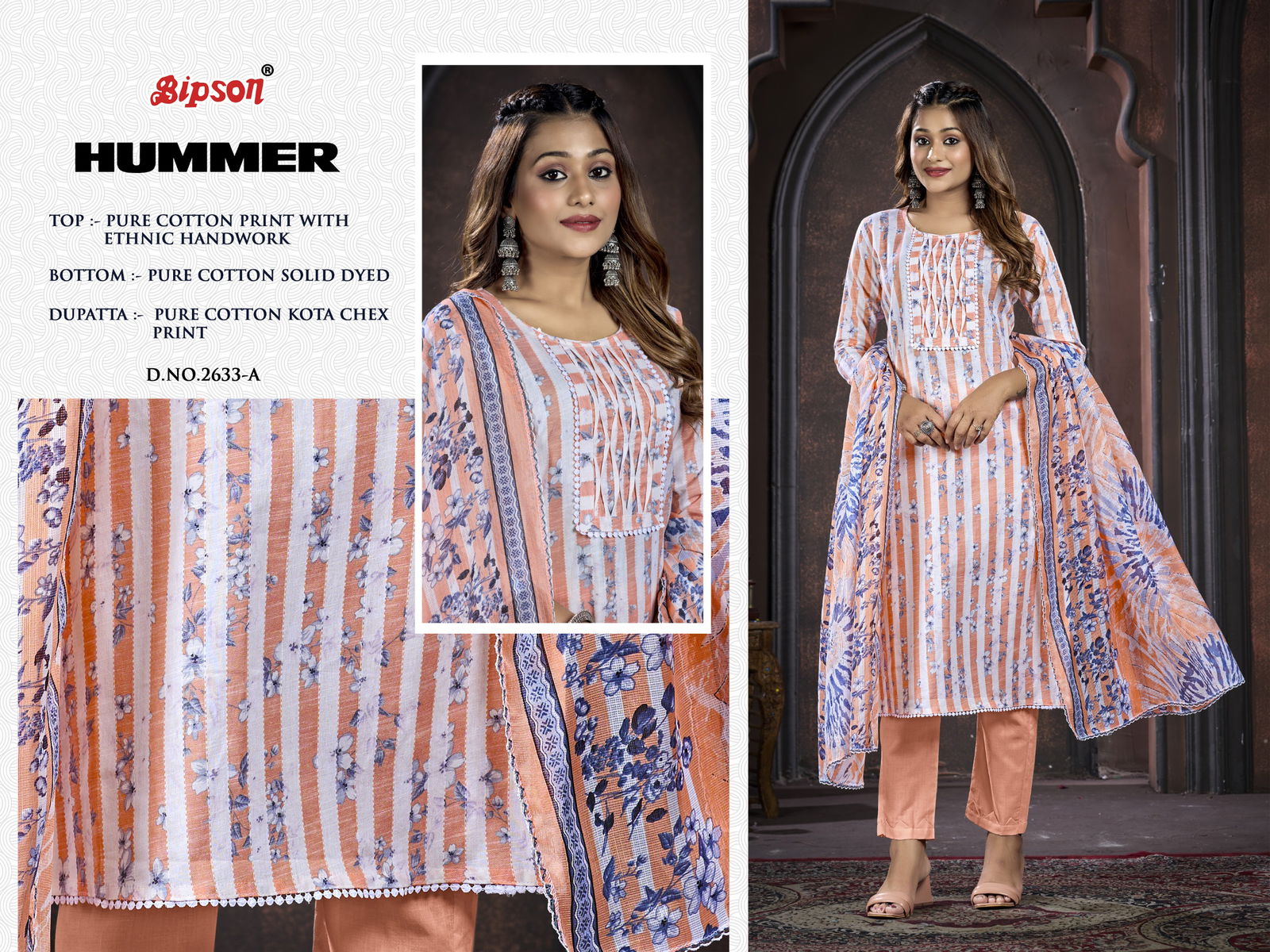 Hummer 2633 By Bipson Printed Pure Cotton Non Catalog Dress Material Wholesale Shop In Surat